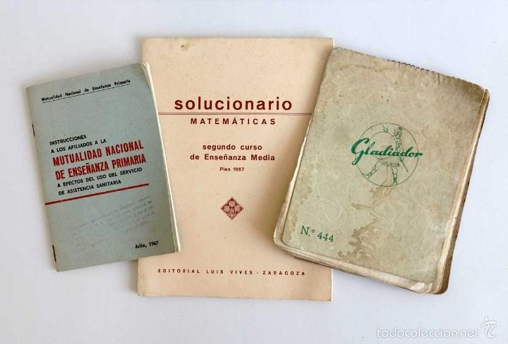 Manuscritos antiguos: LOTE DE PROFESOR MATEM&Aacute;TICAS 1967 - Foto 2