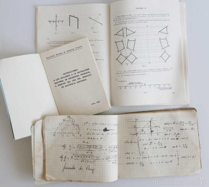 Manuscritos antiguos: LOTE DE PROFESOR MATEM&Aacute;TICAS 1967 - Foto 3