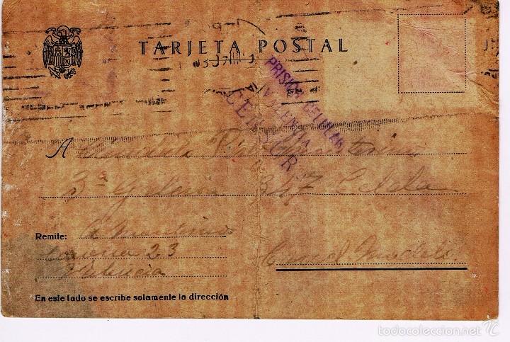 Manuscritos antiguos: tarjeta postal. escrita a carcel modelo de valencia - Foto 1