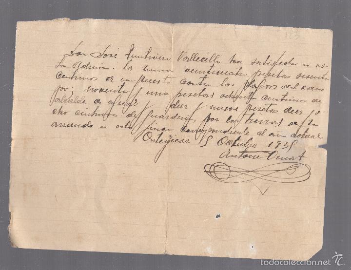 Manuscritos antiguos: PAGO EN AUDITOR&Iacute;A ORTEFICAR PARA EVITAR PLAGAS EN EL CAMPO, 1939 - Foto 2