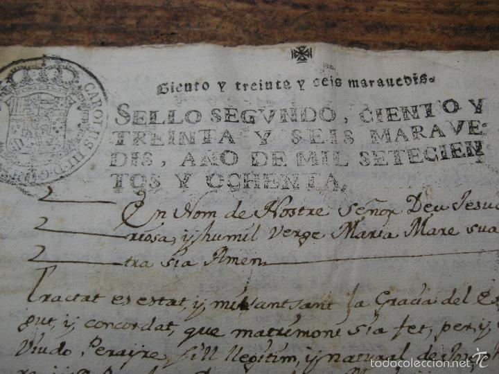 Manuscritos antiguos: CAPITOLS MATRIMONIALS CABASSES 1780 - ESCRITO EN CATALAN - Foto 2