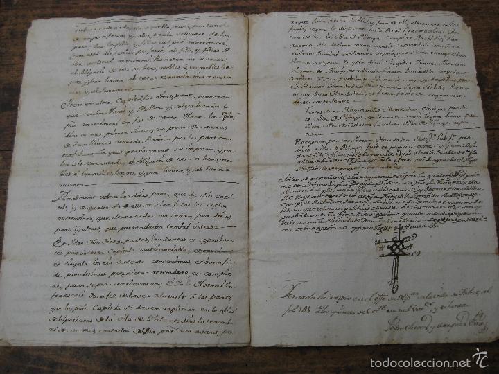 Manuscritos antiguos: CAPITOLS MATRIMONIALS CABASSES 1780 - ESCRITO EN CATALAN - Foto 5