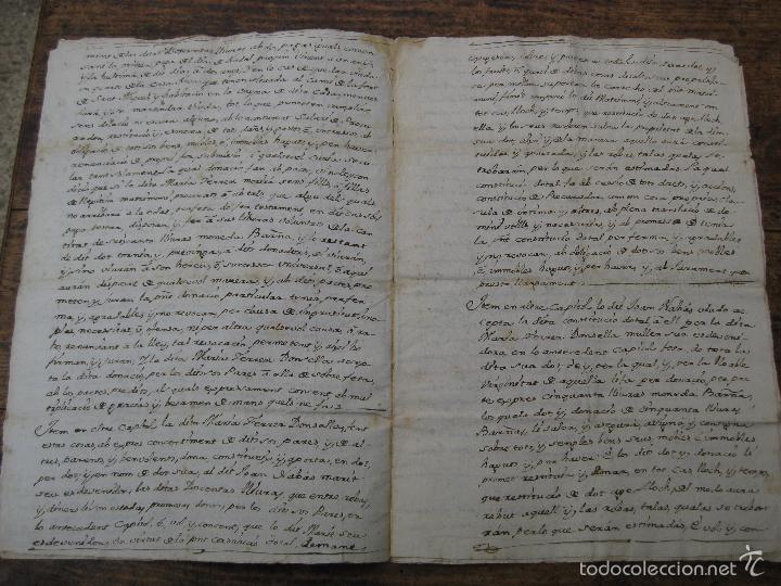 Manuscritos antiguos: CAPITOLS MATRIMONIALS CABASSES 1780 - ESCRITO EN CATALAN - Foto 7