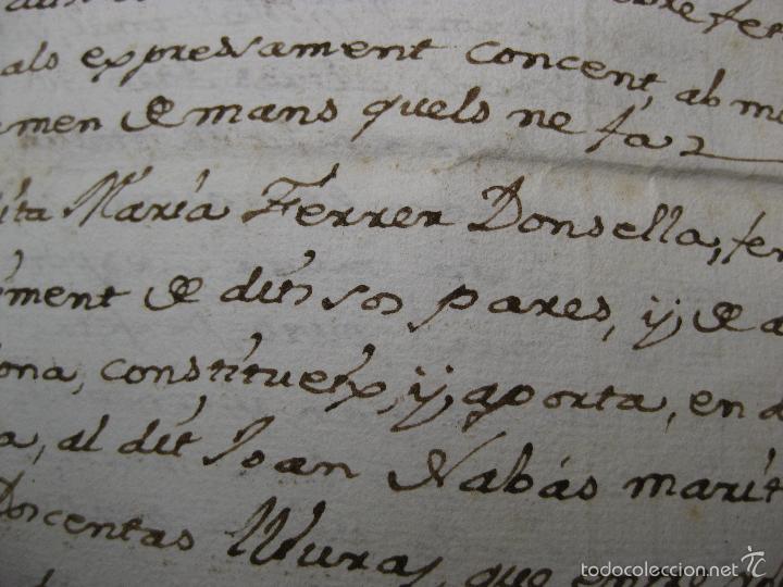 Manuscritos antiguos: CAPITOLS MATRIMONIALS CABASSES 1780 - ESCRITO EN CATALAN - Foto 9