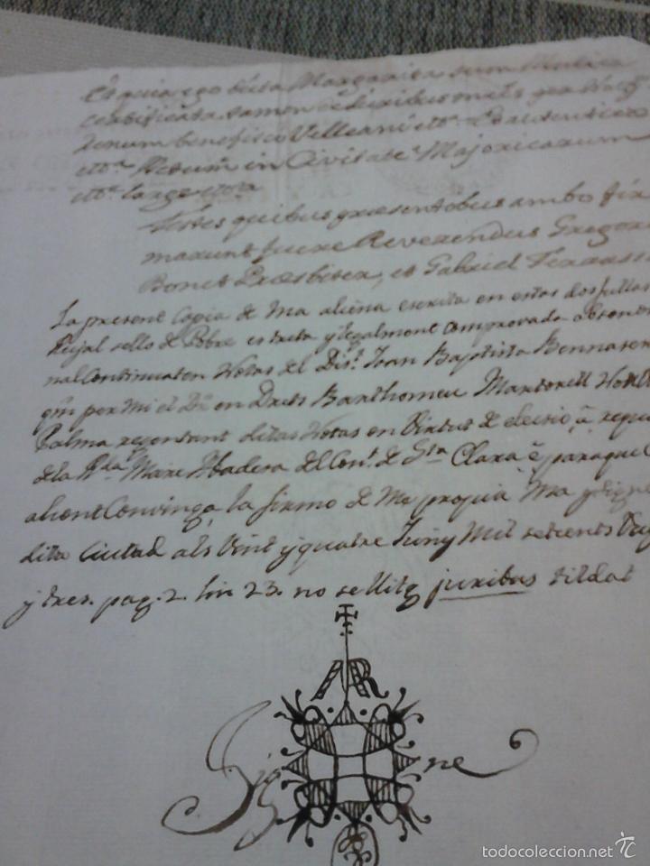 Manuscritos antiguos: DOCUMENTO DE UNA HOJA DEL A&Ntilde;O 1783 RELATIVO A MALLORCA - Foto 4