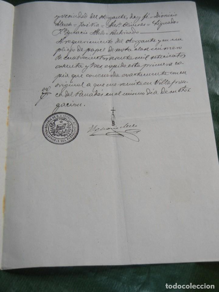 Manuscritos antiguos: DOCUMENTO PODER NOTARIA JOSE IGNACIO MELO TORMO, VILAFRANCA DEL PENEDES 1924 - Foto 2