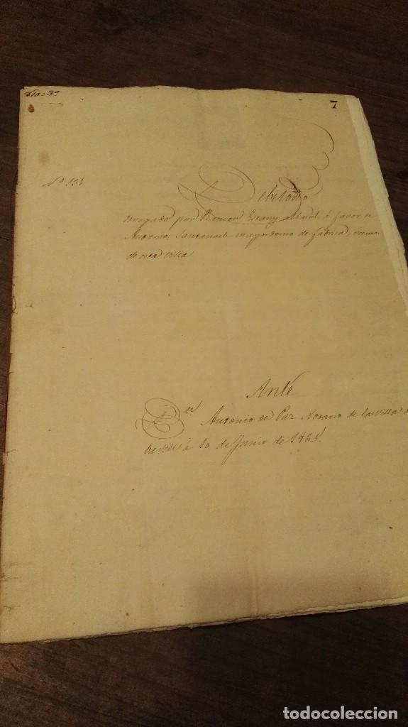 Manuscritos antiguos: ANTIGUO DOCUMENTO DEBITORIO SABADELL1865. - Foto 1