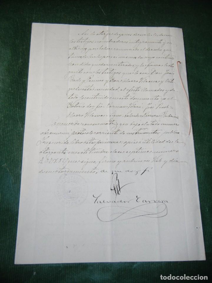 Manuscritos antiguos: ESCRITURA DE PODER NOTARIA DE SALVADOR CARRERA BALDAS, VICH 1914 - Foto 2