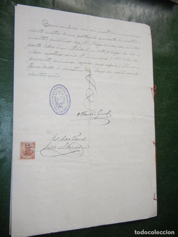 Manuscritos antiguos: ESCRITURA DE PODER NOTARIA DE MARTIN GUAL Y MATARO, IGUALADA, 1906 - Foto 2