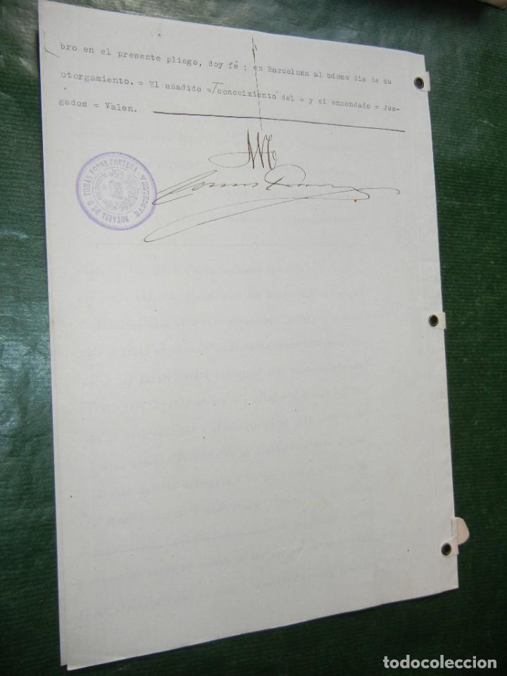 Manuscritos antiguos: ESCRITURA DE PODER NOTARIA TOMAS FORNS CONTERA, BARCELONA 1923 - Foto 2