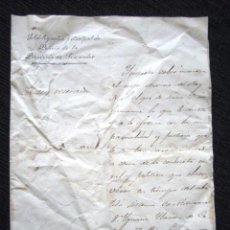 Manuscritos antiguos: GUERRA CARLISTA. AÑO 1832, SANTANDER. OFICIO DE LA SUBDELEGACIÓN PRINCIPAL DE POLICIA. MUY RESERVADO. Lote 72975543
