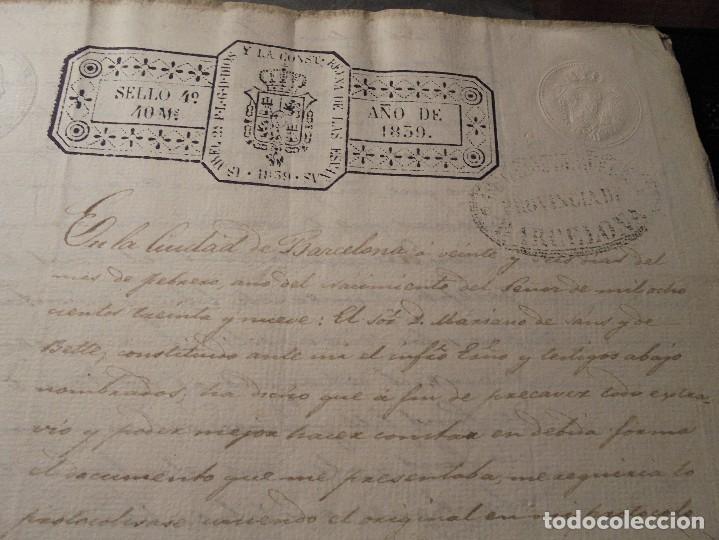 Manuscritos antiguos: BARCELONA - SAN MARTI DE PROVENSALS - GRANOLLERS , PROTOCOLISACI&Oacute; DE CERT DOCUMENT - 1839 - Foto 1