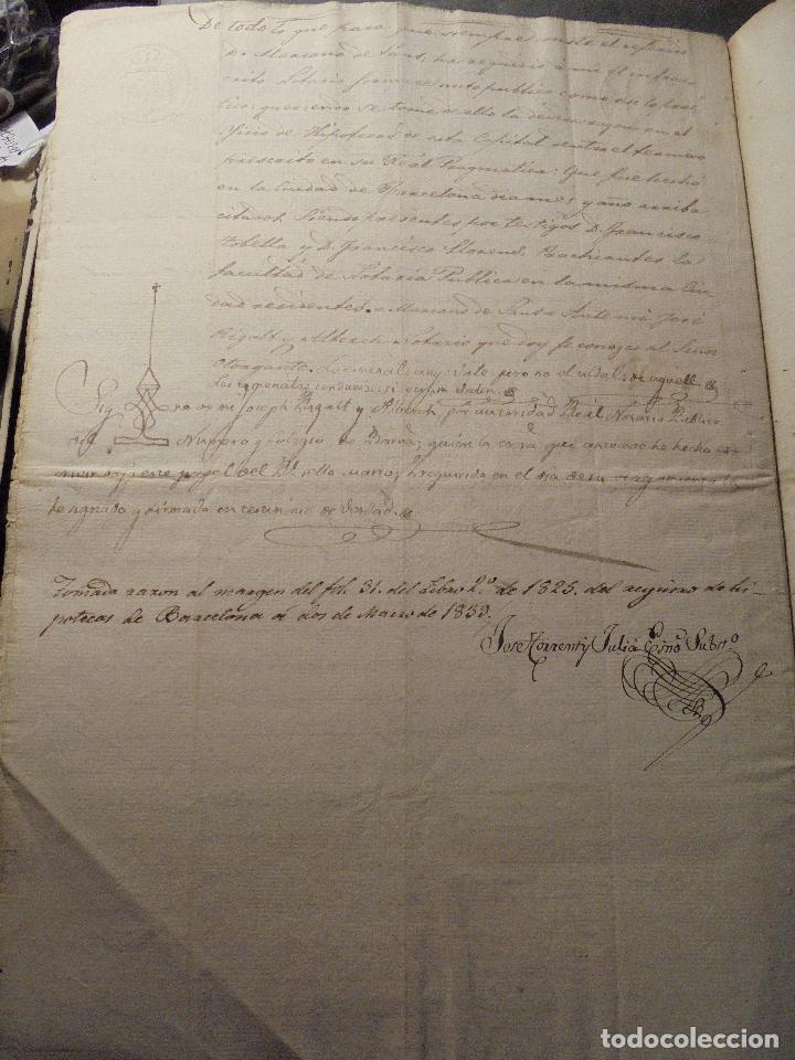Manuscritos antiguos: BARCELONA - SAN MARTI DE PROVENSALS - GRANOLLERS , PROTOCOLISACI&Oacute; DE CERT DOCUMENT - 1839 - Foto 2