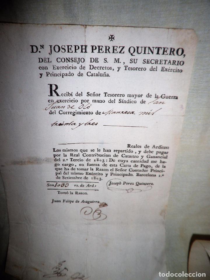 Manuscritos antiguos: CONSEJO DE SU MAGESTAD&middot;TESORERO EXERCITO - 1790-1803. - Foto 2