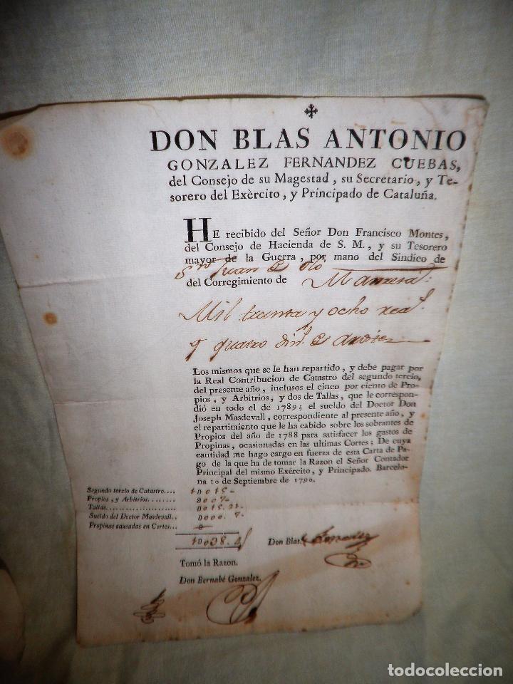 Manuscritos antiguos: CONSEJO DE SU MAGESTAD&middot;TESORERO EXERCITO - 1790-1803. - Foto 3