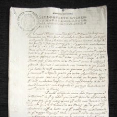 Manuscritos antiguos: AÑO 1817, PUENTEAREAS (PONTEVEDRA). RENTA FORAL QUE SE PAGA A LA CATEDRAL DE TUY. . Lote 75287411
