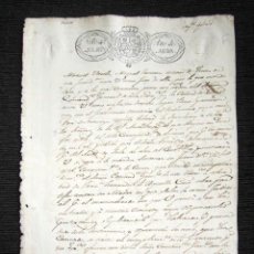 Manuscritos antiguos: AÑO 1830, GINZO, PUENTEAREAS (PONTEVEDRA). PETICIÓN AL COMANDANTE GENERAL PARA LIBERAR PRESOS. . Lote 75289195