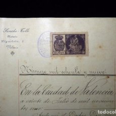 Manuscritos antiguos: TIMBROLOGÍA FISCAL 1901 SELLO 11º 1 PESETAS (5 SELLOS). VALENCIA 