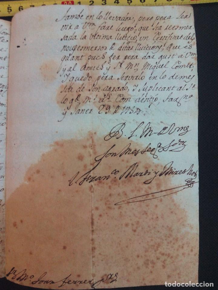 Manuscritos antiguos: Documento de 1737 de la ciudad de Valls - Foto 3
