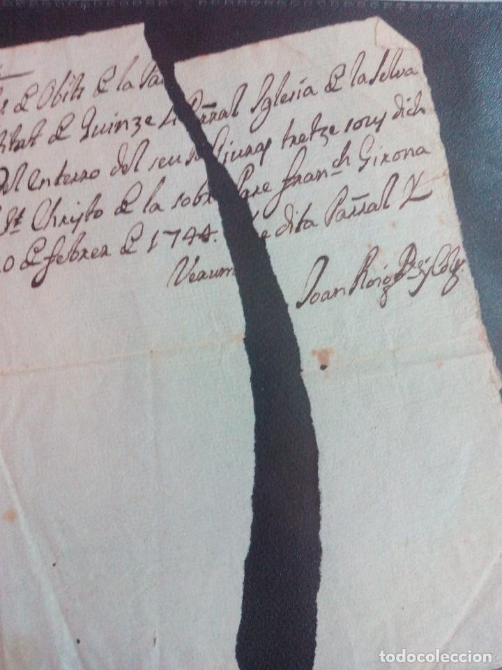 Manuscritos antiguos: Documento manuscrito recuperado de 1744-2-20 - Foto 4