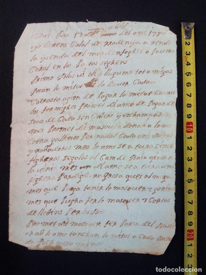Manuscritos antiguos: Documento manuscrito de 1780-4-13 - Foto 1
