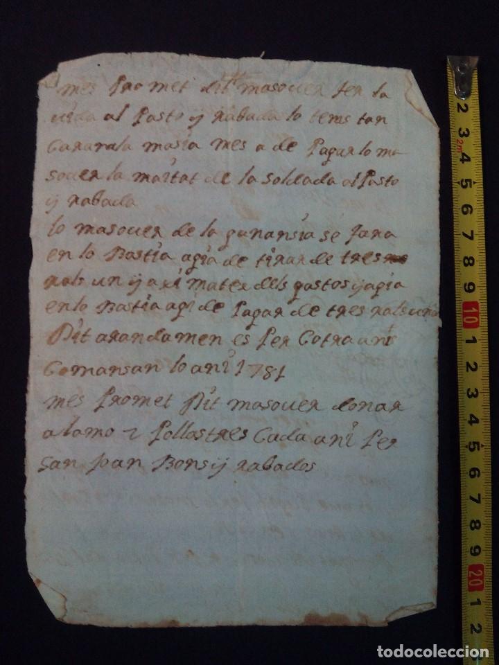 Manuscritos antiguos: Documento manuscrito de 1780-4-13 - Foto 2