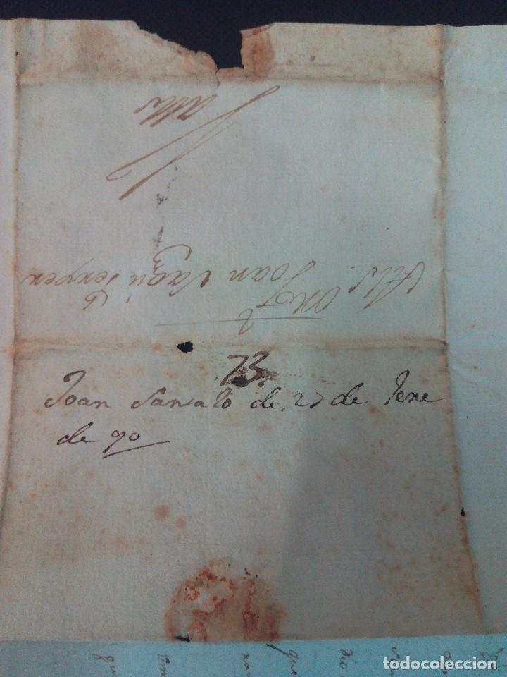 Manuscritos antiguos: Documento manuscrito de 1790-1-27 de Valls - Foto 2
