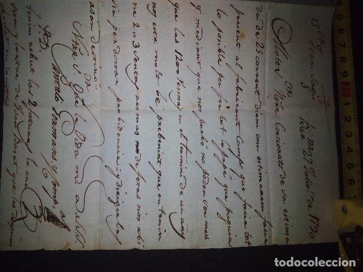 Manuscritos antiguos: Documento de 1791-3-20 de Valls (Tarragona) - Foto 2