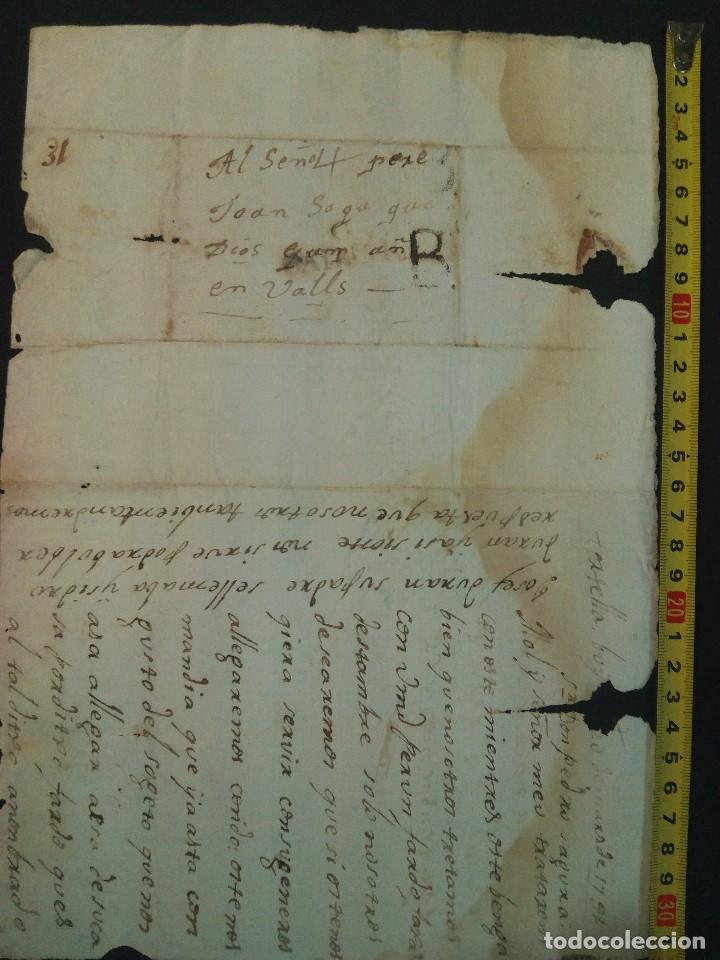 Manuscritos antiguos: Documento manuscrito Carta de 1791-6-20 de Valls - Foto 1