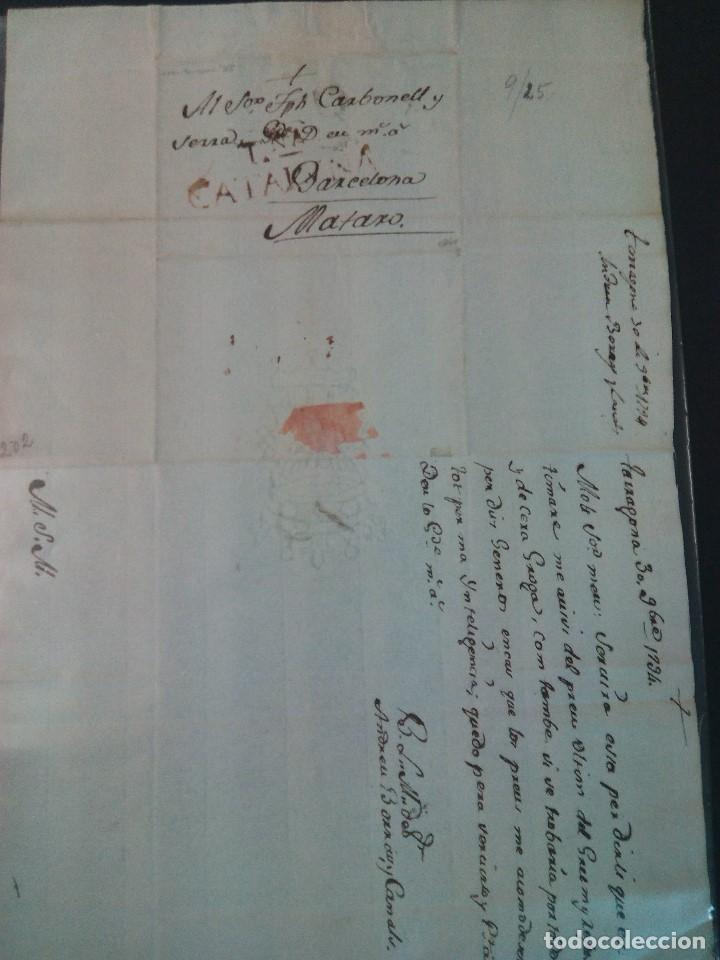 Manuscritos antiguos: Documento manuscrito carta de 1794 de Matar&oacute; - Foto 4