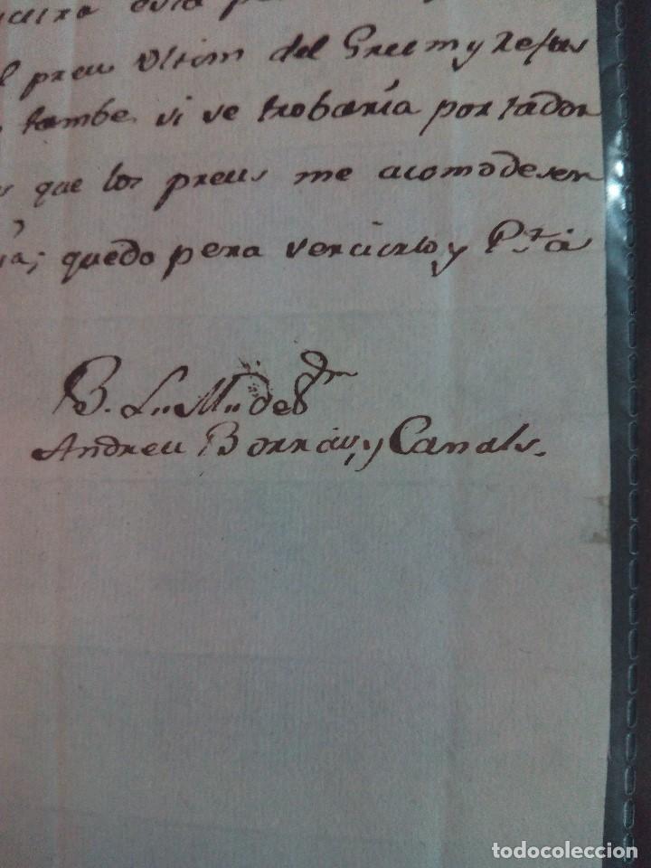 Manuscritos antiguos: Documento manuscrito carta de 1794 de Matar&oacute; - Foto 7