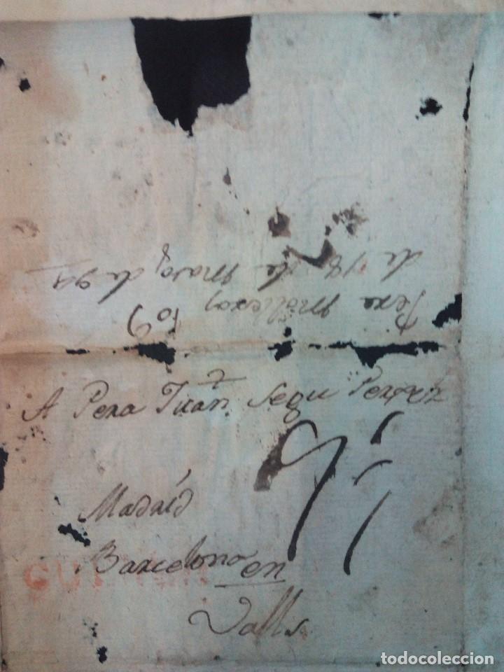 Manuscritos antiguos: Documento manuscrito en forma de carta de 1794-3-18 de Valls - Foto 2