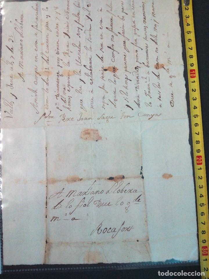 Manuscritos antiguos: Documento manuscrito en forma de carta de 1795-1-7 de Valls - Foto 1