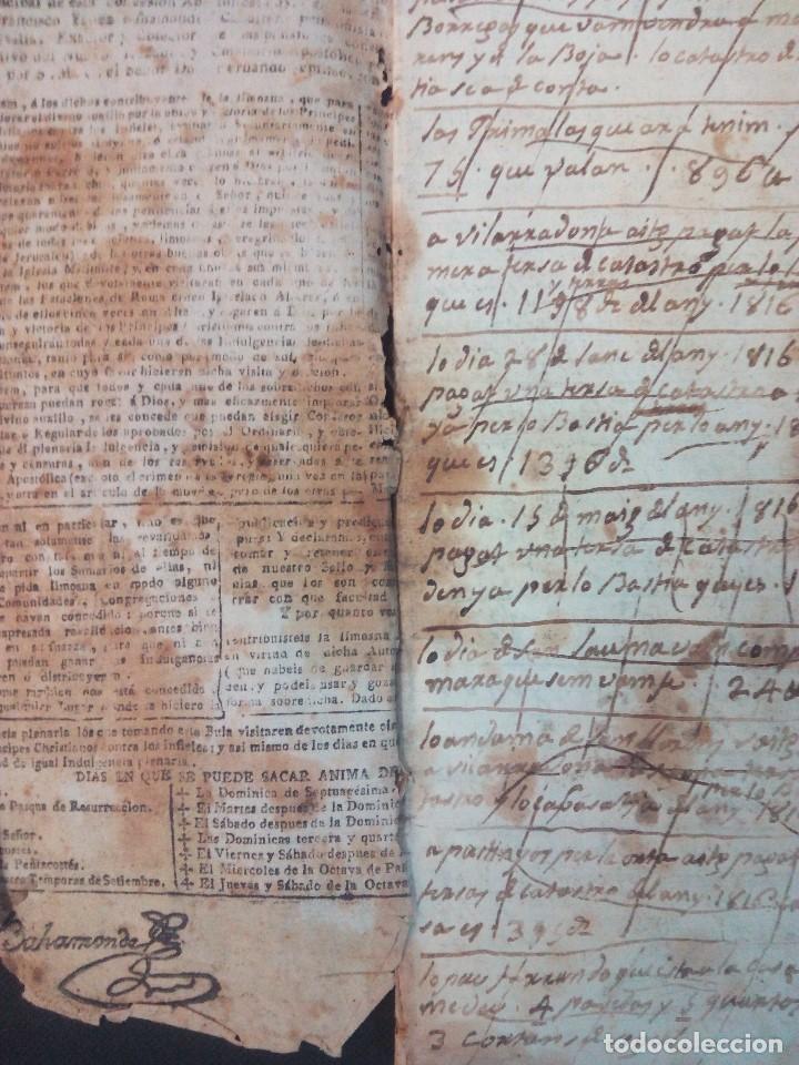 Manuscritos antiguos: Documento de 1818 de contabilidad de la ciudada de Rodo&ntilde;a. Rodony&agrave; - Foto 2