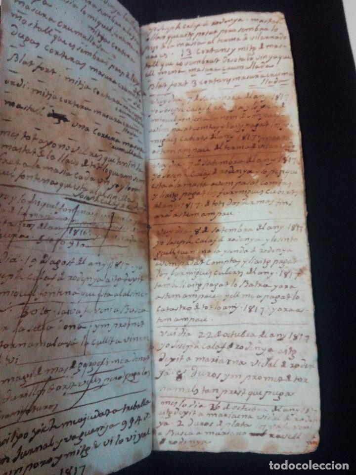 Manuscritos antiguos: Documento de 1818 de contabilidad de la ciudada de Rodo&ntilde;a. Rodony&agrave; - Foto 3