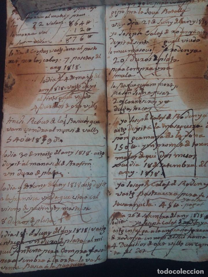 Manuscritos antiguos: Documento de 1818 de contabilidad de la ciudada de Rodo&ntilde;a. Rodony&agrave; - Foto 4