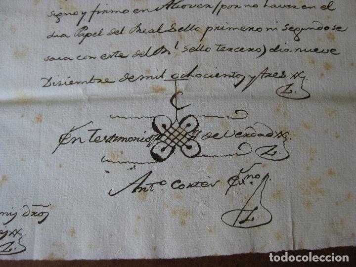 Manuscritos antiguos: MANUSCRITO ALCOVER A&Ntilde;O 1803 - TESTAMENTO - Foto 8