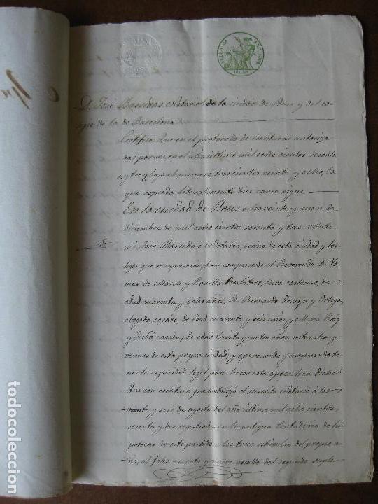 Manuscritos antiguos: MANUSCRITO APOCA CIUDAD DE REUS A&Ntilde;O 1863 - - Foto 3