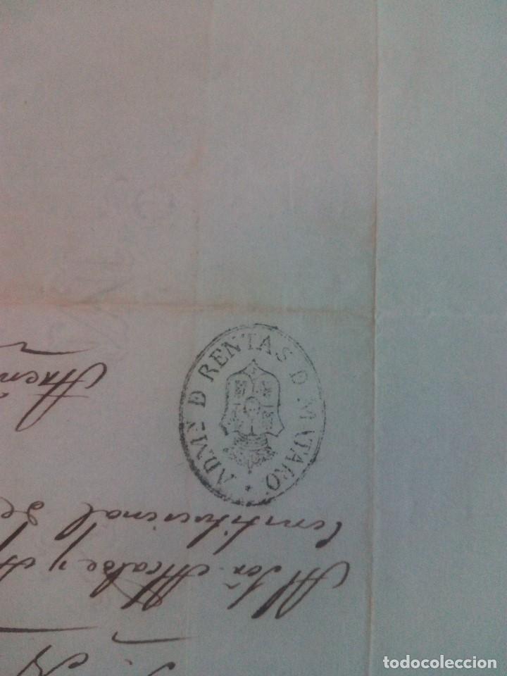 Manuscritos antiguos: Documento carta de 1842 en Matar&oacute;. - Foto 3