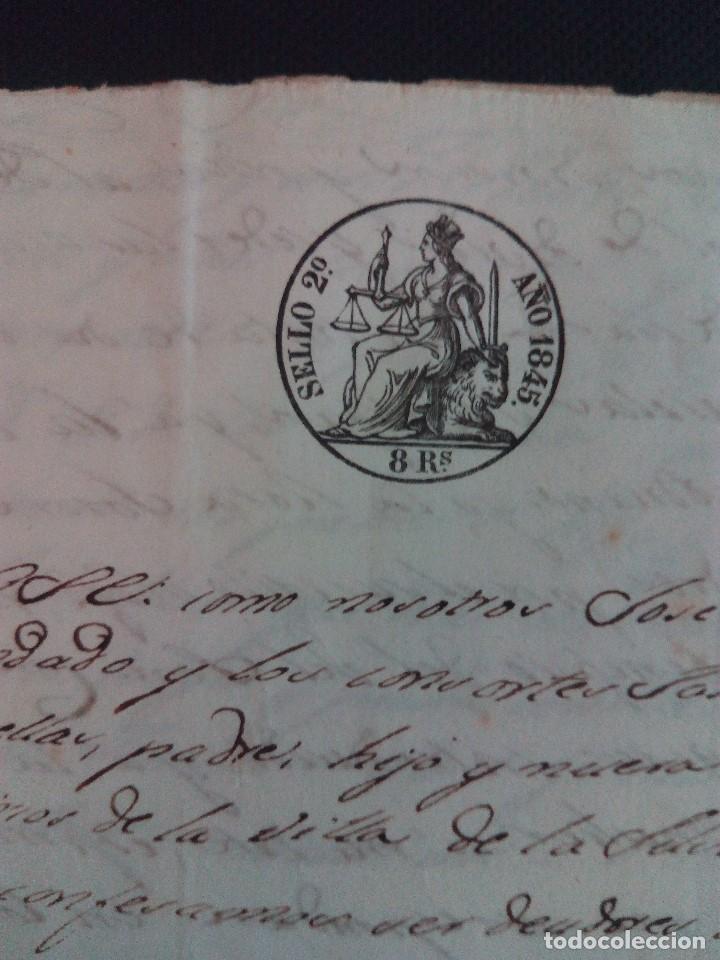 Manuscritos antiguos: Documento notarial de prestamo de 1845-7-16, de la Selva del Camp (Tarragona) - Foto 2