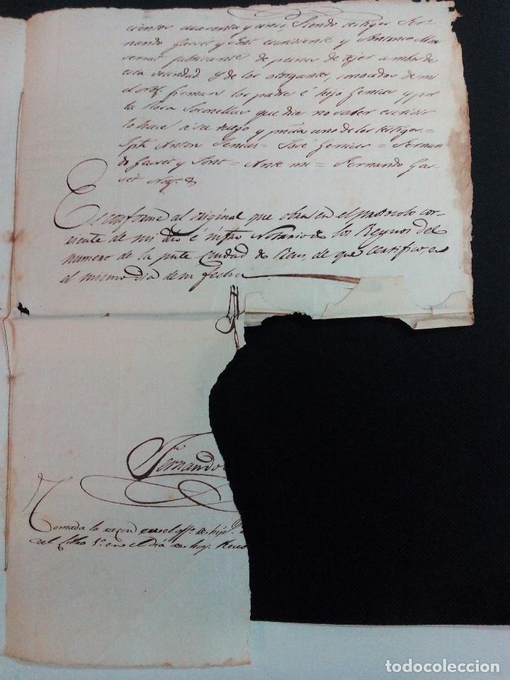 Manuscritos antiguos: Documento notarial de prestamo de 1845-7-16, de la Selva del Camp (Tarragona) - Foto 4