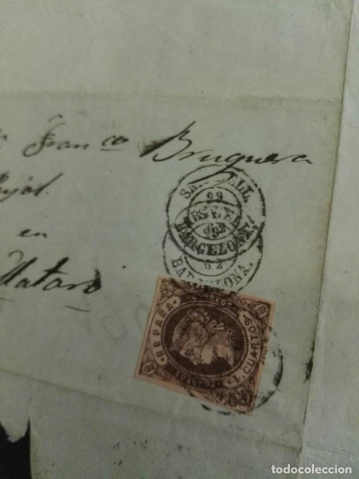 Manuscritos antiguos: Documento carta de 1862 de Matar&oacute; - Foto 2