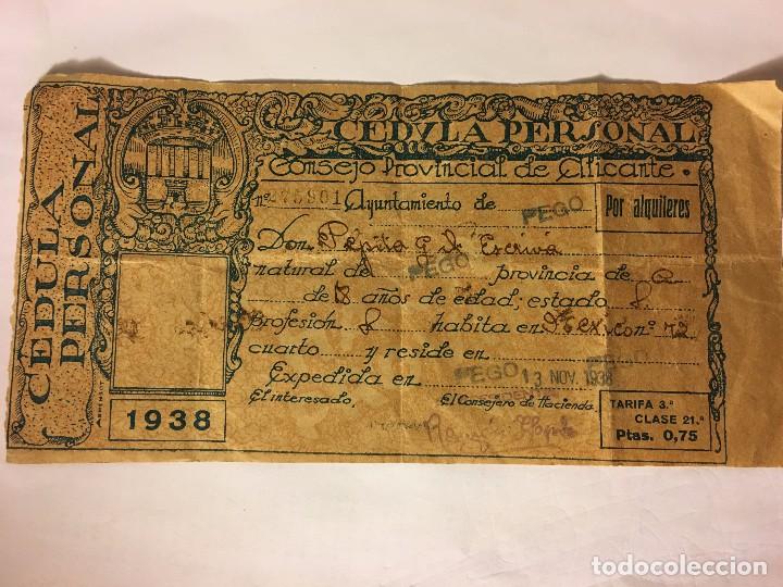 Manuscritos antiguos: RM400 CEDULA 1938 - Foto 1