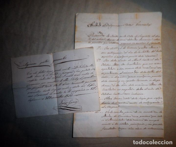 Manuscritos antiguos: SOCIEDAD DE DILIGENCIAS Y POSTAS GENERALES A&Ntilde;O 1850. - Foto 1