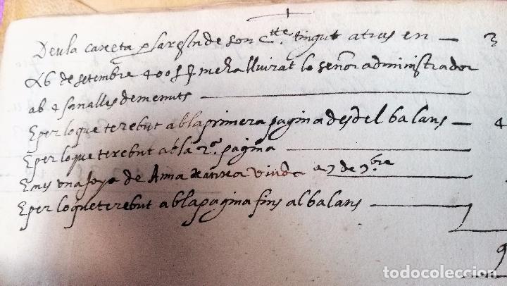 Manuscritos antiguos: RARISSIMA LLIBRETA CATALANA DE COMPTES 1593 - Foto 7