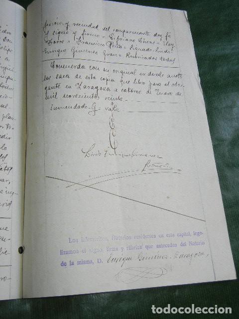 Manuscritos antiguos: PODER NOTARIA ENRIQUE GIMENEZ GRAN, ZARAGOZA, 1920 - Foto 2