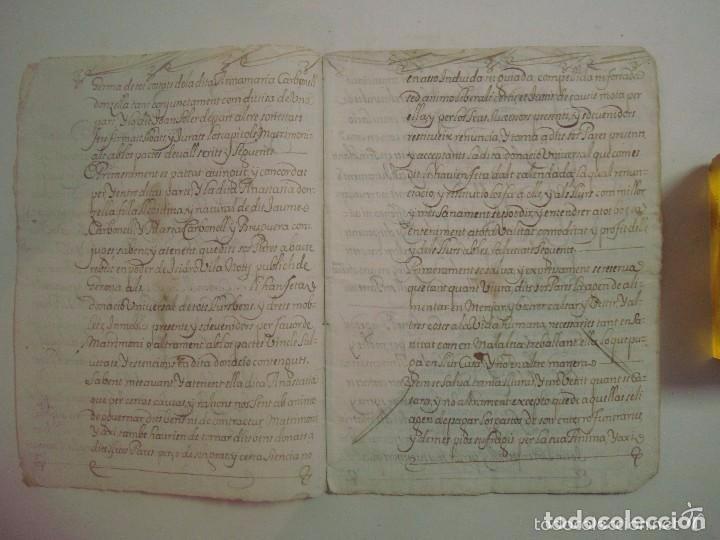 Alte Manuskripte: MANUSCRITO DE 1679.DE CAPITOLS MATRIMONIALS. GERONA..TEXTO CATAL&Aacute;N.16 P&Aacute;GINAS