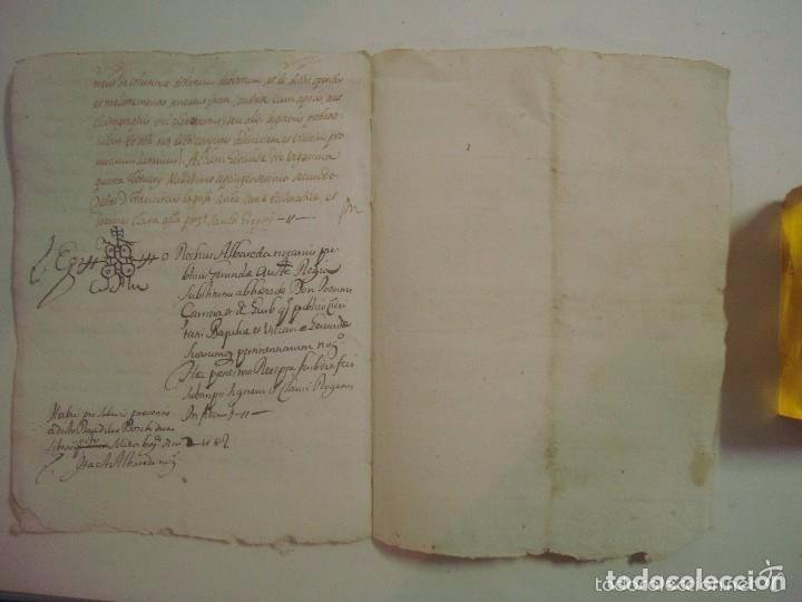 Manuscritos antiguos: MANUSCRITO SOBRE LA PARROQUIA DE ST. GREGORIO. GIRONA. 1702. 5 P&Aacute;GINAS.FOLIO MENOR