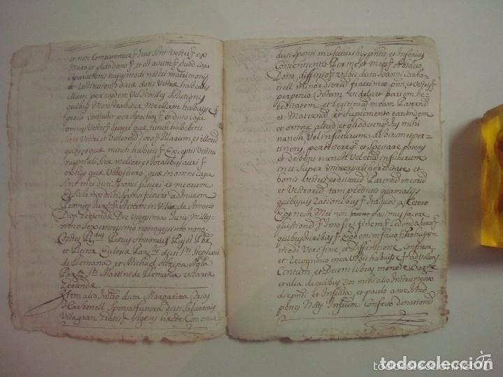 Manuscrits anciens: MANUSCRITO DE 1699.DONACI&Oacute;N. GIRONA.TEXTO LAT&Iacute;N. FOLIO MENOR. 9 P&Aacute;GINAS