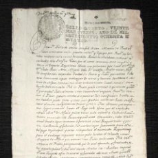Manuscritos antiguos: AÑO 1784, SAN MARTÍN DE FRADES. PUENTEAREAS (PONTEVEDRA). REQUISITORIA DE SECUESTRO. FIRMA ALCALDE. . Lote 84694780